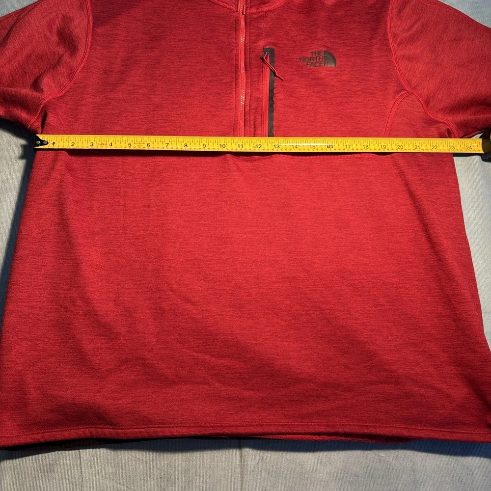 The North Face Borod 1/4 Zip Fleece Pullover Red Heather NF0A3SO7 Mens XXL